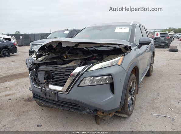 5N1AT3CA1MC700076 2021 NISSAN ROGUE Gray Передня ліва чверть