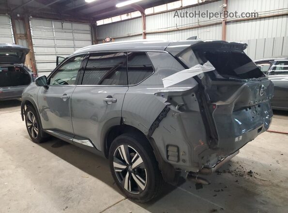5N1AT3CB4MC672959 2021 NISSAN ROGUE Gray Trasero izquierdo