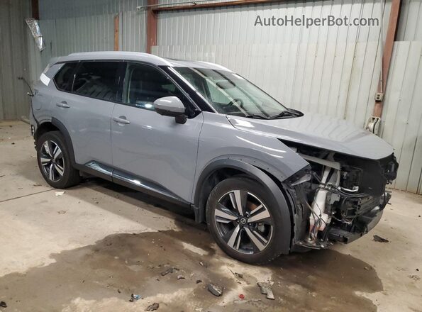 5N1AT3CB4MC672959 2021 NISSAN ROGUE Gray Delantero derecho
