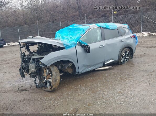 5N1AT3CBXMC721193 2021 NISSAN ROGUE Gray Առջևի ձախ երեք քառորդ տեսարան