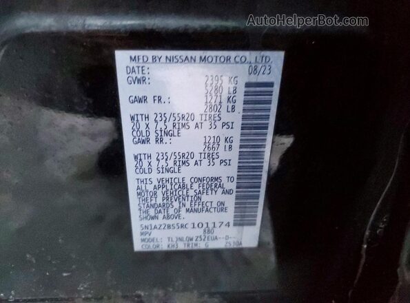 5N1AZ2BS5RC101174 2024 NISSAN MURANO Black 