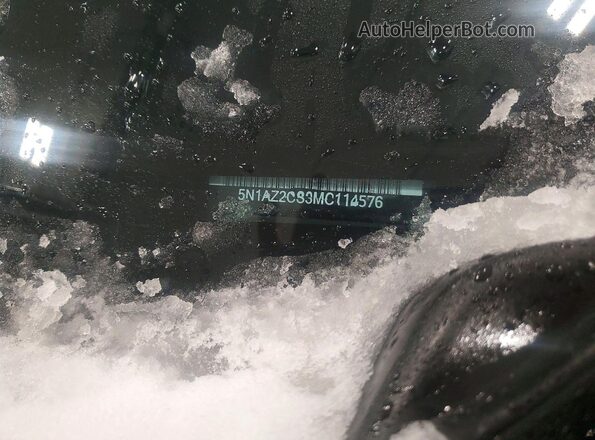 5N1AZ2CS3MC114576 2021 NISSAN MURANO Black Widok naklejki z numerem VIN
