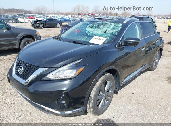 5N1AZ2MS2KN148332 2019 NISSAN MURANO Black Առջևի ձախ երեք քառորդ տեսարան