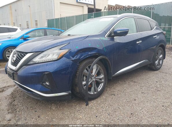 5N1AZ2MS7KN101720 2019 NISSAN MURANO Blue წინა მარცხენა ხედი სამი მეოთხედიდან