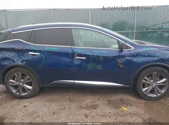 5N1AZ2MS7KN101720 2019 NISSAN MURANO Blue უკანა სალონის ხედი