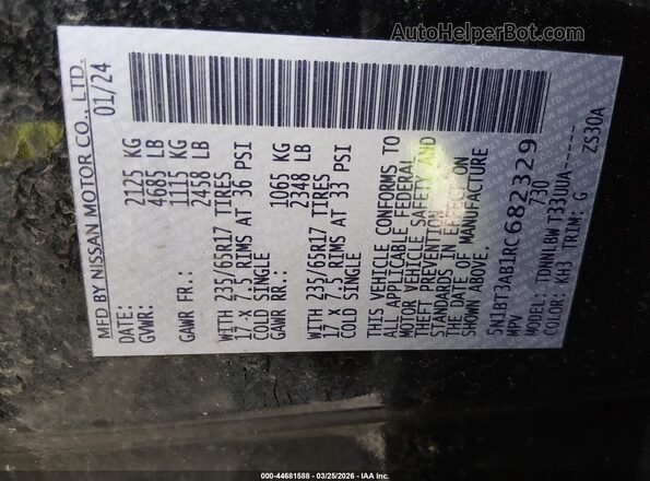 5N1BT3AB1RC682329 2024 NISSAN ROGUE Black 