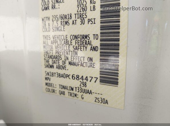 5N1BT3BA0PC684477 2023 NISSAN ROGUE White 