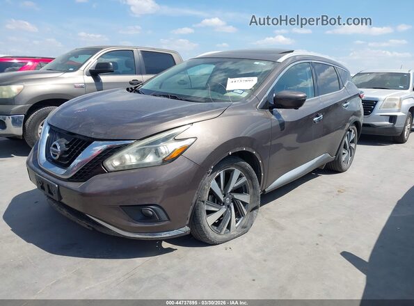 5N1CZ2MG7GN151352 2016 NISSAN MURANO HYBRID Коричневый Передняя левая четверть