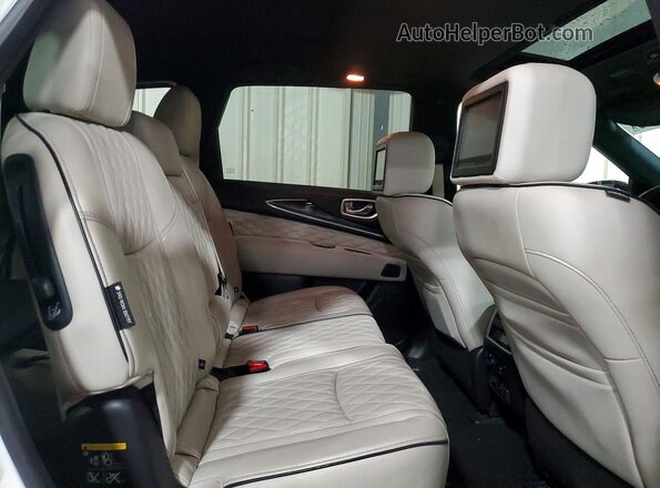 5N1DL0MM1KC501823 2019 INFINITI QX60 White Հետևի նստատեղերի տեսք