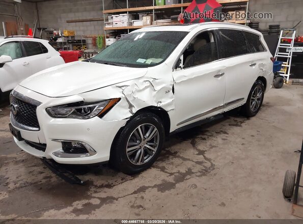 5N1DL0MM4KC561403 2019 INFINITI QX60 White Առջևի ձախ երեք քառորդ տեսարան