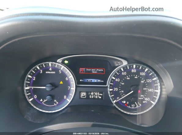 5N1DL0MMXHC529306 2017 INFINITI QX60 White Հետևի նստատեղերի տեսք
