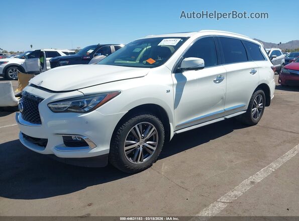 5N1DL0MMXHC529306 2017 INFINITI QX60 White Առջևի ձախ երեք քառորդ տեսարան