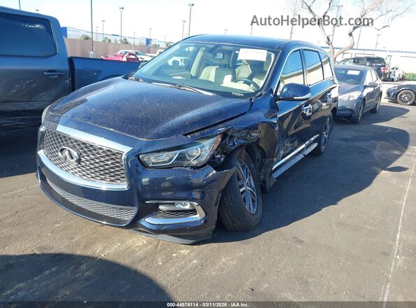 5N1DL0MN1JC532187 2018 INFINITI QX60 Blue წინა მარცხენა ხედი სამი მეოთხედიდან