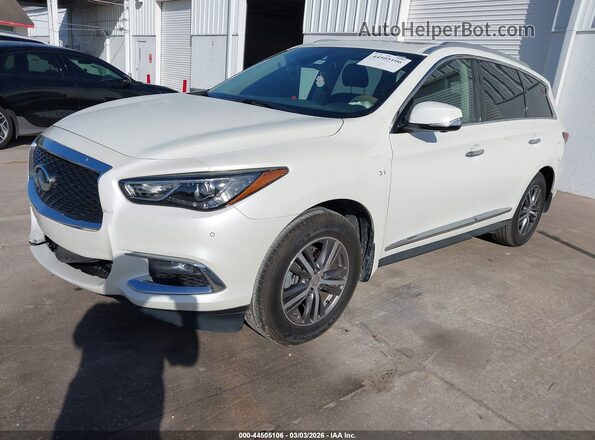5N1DL0MN3LC537992 2020 INFINITI QX60 White Vista tres cuartos delantera izquierda