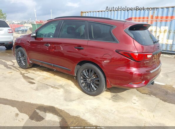 5N1DL0MN4KC505311 2019 INFINITI QX60 Maroon უკანა მარცხენა