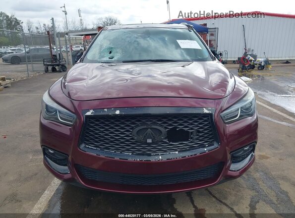 5N1DL0MN4KC505311 2019 INFINITI QX60 Maroon უკანა სალონის ხედი
