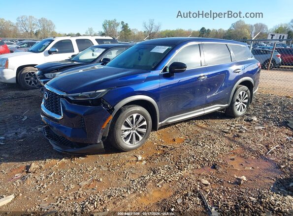 5N1DL1ER4PC367350 2023 INFINITI QX60 Blue Առջևի ձախ երեք քառորդ տեսարան