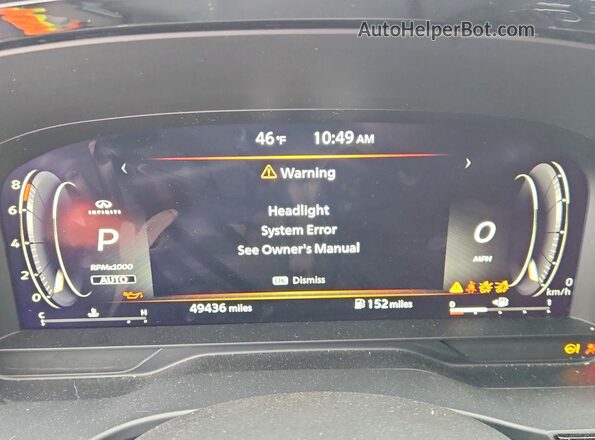 5N1DL1FS0PC364821 2023 INFINITI QX60 Gray ხელსაწყოთა პანელის ხედი