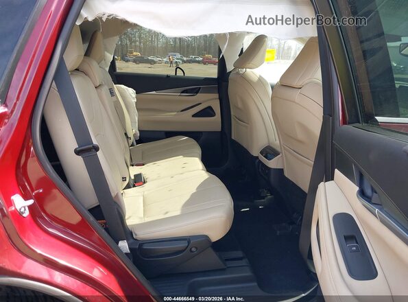 5N1DL1FS4NC342494 2022 INFINITI QX60 Burgundy Vista de la etiqueta del VIN