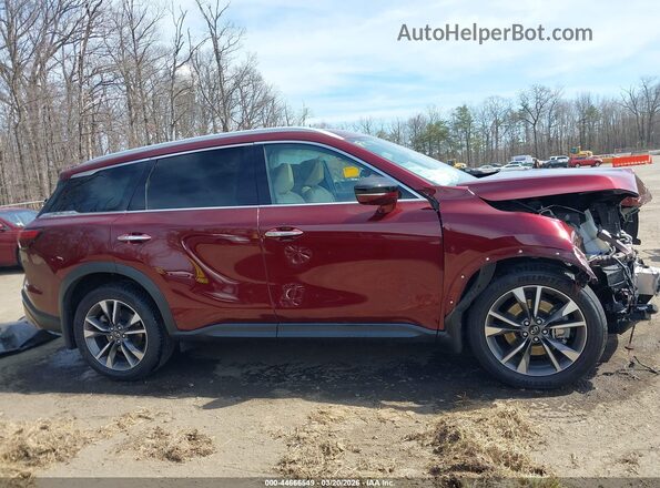 5N1DL1FS4NC342494 2022 INFINITI QX60 Burgundy Vista interior trasera