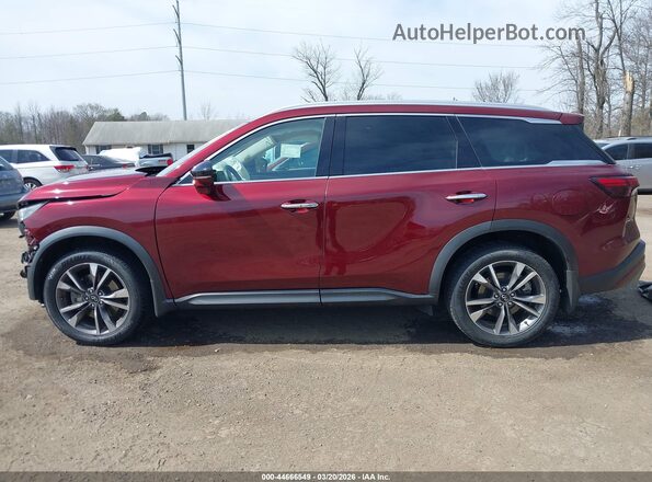 5N1DL1FS4NC342494 2022 INFINITI QX60 Burgundy Vista interior de 360 grados