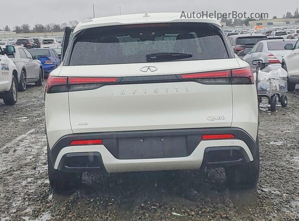 5N1DL1FS9PC355468 2023 INFINITI QX60 White Հետևի տեսք