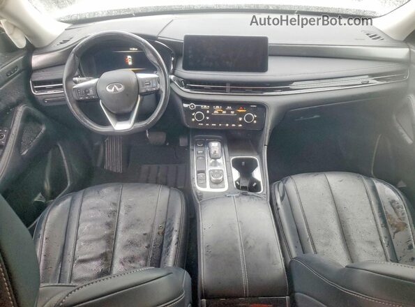 5N1DL1FS9PC355468 2023 INFINITI QX60 White Առջևի վահանակի տեսք