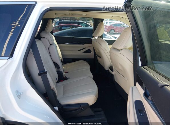 5N1DL1GS6PC348606 2023 INFINITI QX60 White Widok naklejki z numerem VIN
