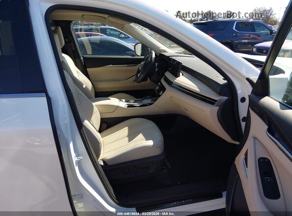 5N1DL1GS6PC348606 2023 INFINITI QX60 White Widok wnętrza z przodu