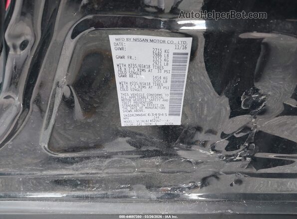 5N1DR2MN6HC634945 2017 NISSAN PATHFINDER Black Vista del compartimento del motor