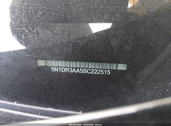 5N1DR3AA5SC222515 2025 NISSAN PATHFINDER Black Engine compartment view