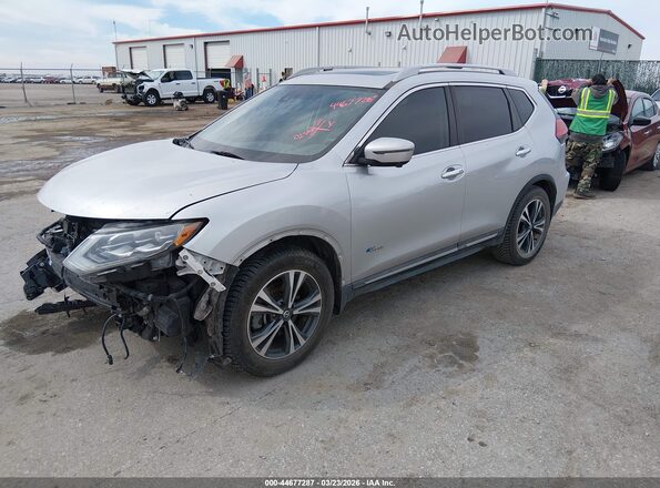 5N1ET2MT3HC794835 2017 NISSAN ROGUE HYBRID Silver Vista tres cuartos delantera izquierda