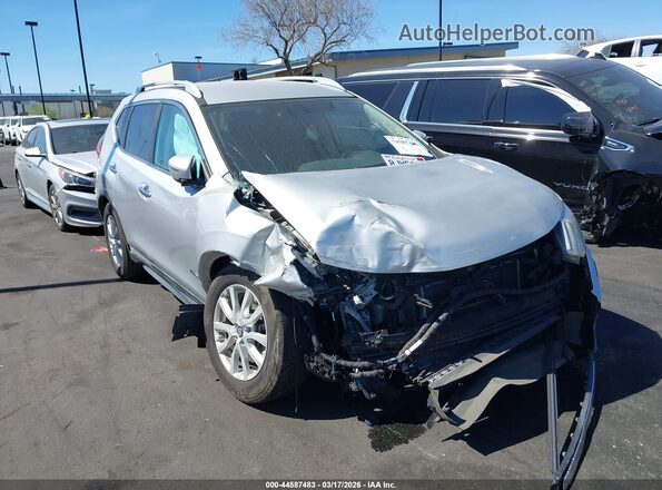 5N1ET2MTXHC775554 2017 NISSAN ROGUE HYBRID Silver Front view