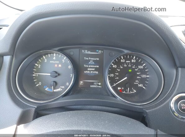 5N1ET2MV5HC790819 2017 NISSAN ROGUE HYBRID White Вид задніх сидінь