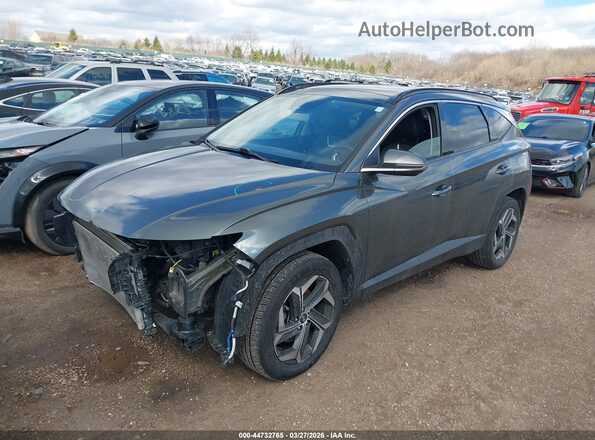 5NMJECAE9NH076194 2022 HYUNDAI TUCSON Gray Առջևի ձախ երեք քառորդ տեսարան