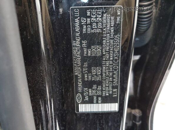 5NMMCDTCXSH023505 2025 GENESIS GV70 Black VIN კოდის სტიკერის ხედი