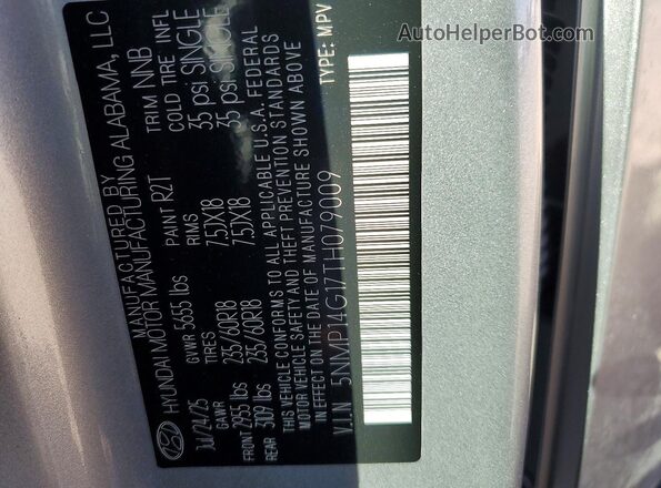 5NMP14G17TH079009 2026 HYUNDAI SANTA Серый Панорамный вид салона 360°