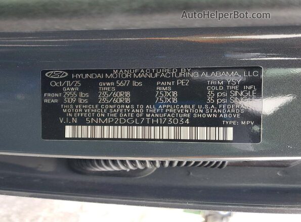 5NMP2DGL7TH173034 2026 HYUNDAI SANTA Charcoal 