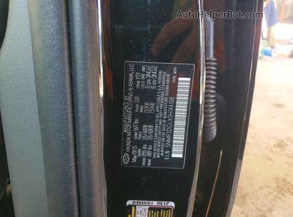 5NMP2DGLXSH144108 2025 HYUNDAI SANTA Black VIN sticker view