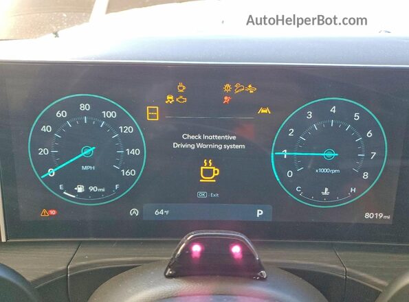 5NMP44GL4RH054702 2024 HYUNDAI SANTA Коричневый Вид щитка приборов