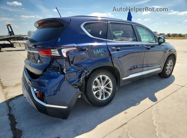 5NMS23AD5KH015294 2019 HYUNDAI SANTA Синий Задняя правая четверть