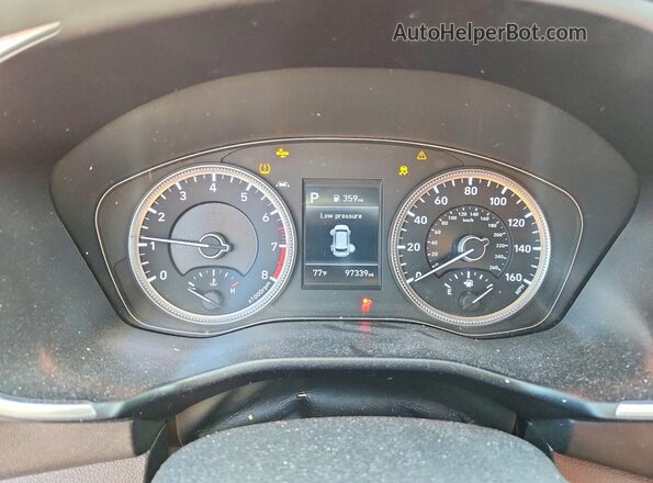 5NMS23AD5KH015294 2019 HYUNDAI SANTA Синий Вид щитка приборов