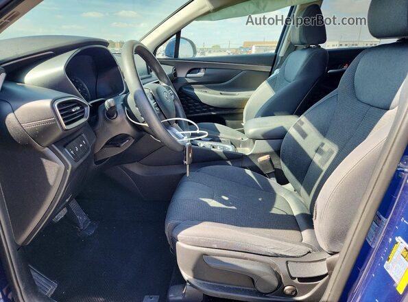 5NMS23AD5KH015294 2019 HYUNDAI SANTA Синий Вид салона спереди