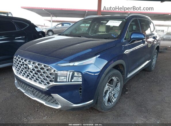 5NMS24AJ2NH450208 2022 HYUNDAI SANTA FE Синий Передняя левая четверть