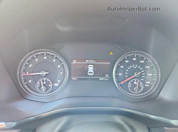 5NMS24AJ7MH317345 2021 HYUNDAI SANTA Gray Вид щитка приладів