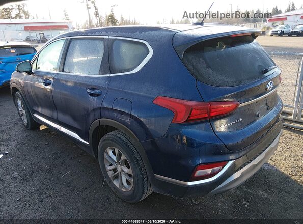 5NMS2CAD3KH132842 2019 HYUNDAI SANTA FE Синий Задняя левая четверть