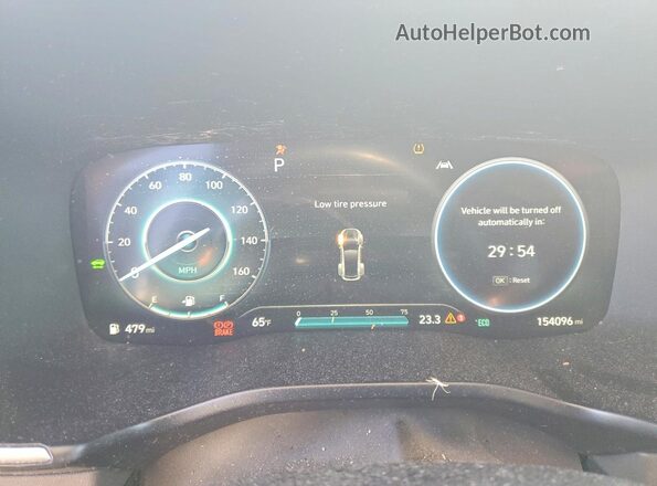 5NMS2DA11PH001749 2023 HYUNDAI SANTA FE HYBRID BLUE White Instrument cluster view