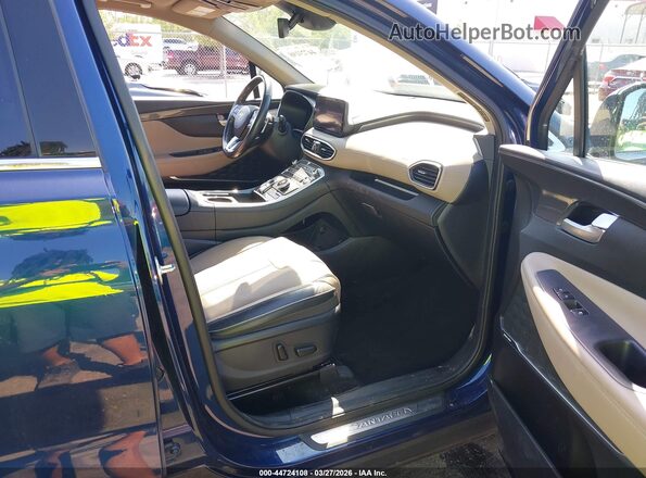 5NMS34AJXMH328367 2021 HYUNDAI SANTA FE Blue Widok wnętrza z przodu