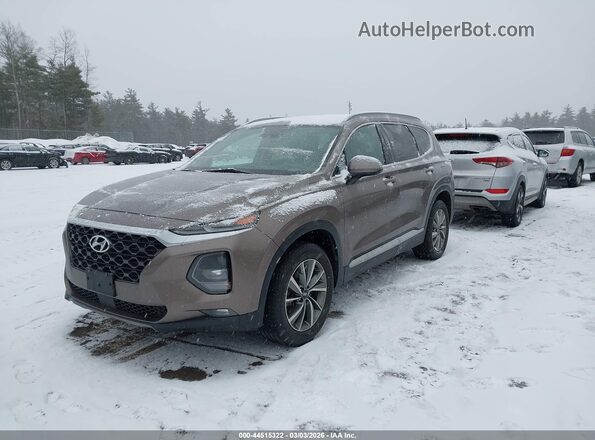 5NMS3CAD6KH036720 2019 HYUNDAI SANTA FE Brown Առջևի ձախ երեք քառորդ տեսարան
