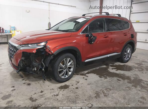 5NMS3CAD7LH207394 2020 HYUNDAI SANTA FE Orange წინა მარცხენა ხედი სამი მეოთხედიდან